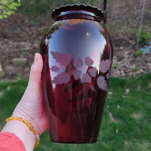 Ruby  Red Vase